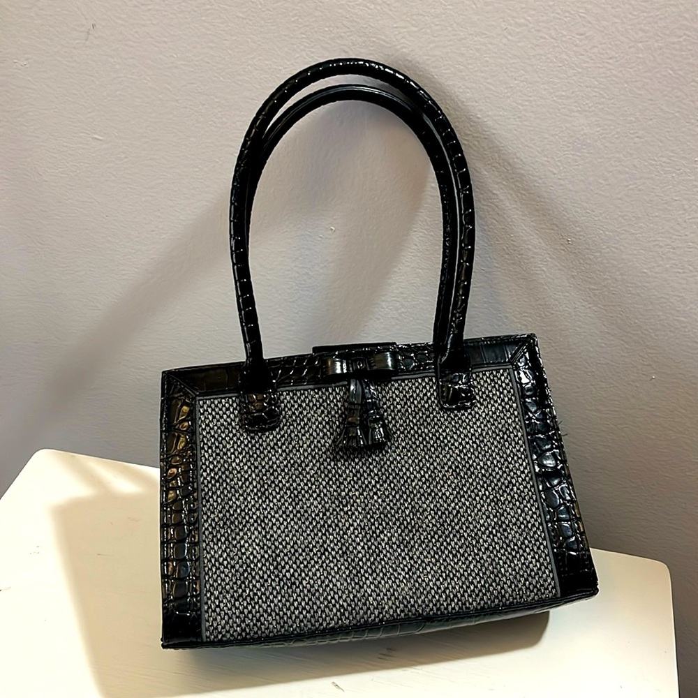 Liz Claiborne Black Gray Vintage Hand Bag